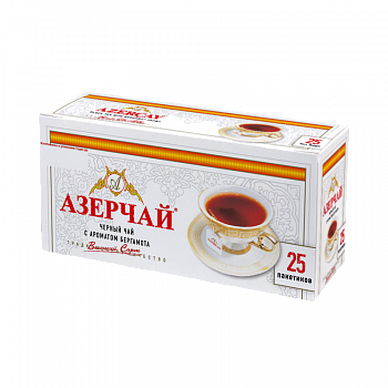 Чай "Азерчай" черный байховый с ароматом бергамота, 50гр (2г*25пак) карт/кор