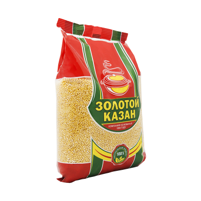 Пшено "Золотой Казан" шлифованное, 900гр мягк/уп