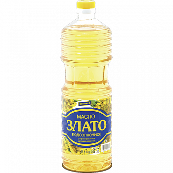 Масло "Злато" подсолнечное рафинированное дезодорированное, 2л пл/б