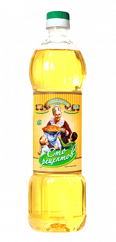 Масло "Сто рецептов" подсолнечное рафинированное дезодорированное, 0.8л пл/б