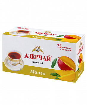 Чай "Азерчай" Манго черный, 50гр (2г*25пак. с кон) карт/кор