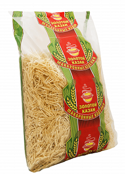 Макароны "Золотой Казан" Вермишель, 900гр мягк/уп