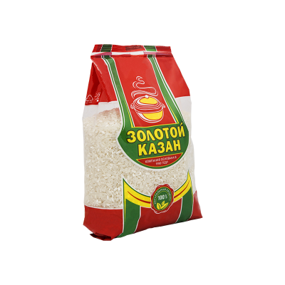 Рис "Золотой Казан" круглозерный, 900гр мягк/уп