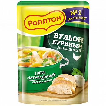 Роллтон Бульон куриный 90 гр/24