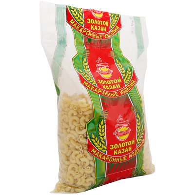 Макароны "Золотой Казан" Рожки, 1.5кг мягк/уп