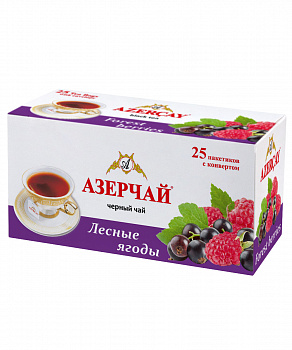 Чай "Азерчай" Ягодный черный, 50гр (2г*25пак. с кон) карт/кор