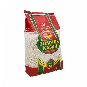 Рис "Золотой Казан" длиннозерный, 900гр мягк/уп