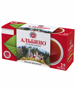 Чай "Альбино" черный байховый, 50гр (2г*25пак) карт/кор